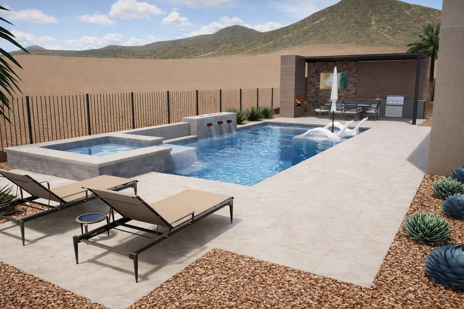 Oro Valley Saltwater Pool & Entertainment Patio